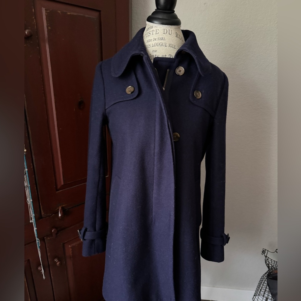 J. Crew Wood Blend Coat Size 6 - Picture 2 of 15